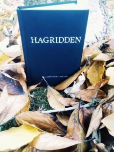 Columbus reader Schyler M's copy of Hagridden, in a lovely fall-themed photo!