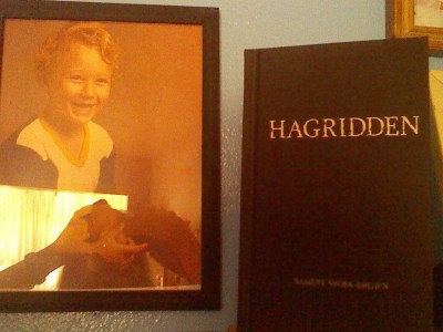 My own mother sent this photo in. Yes, that's a very young me next to my mom's copy of Hagridden.