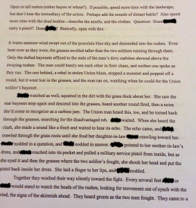 The first words of the earliest first draft of Hagridden.