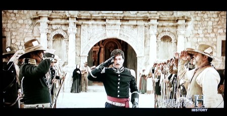 But that is Juan Seguin, who really did return to the Alamo to collect the ashes and bury them.